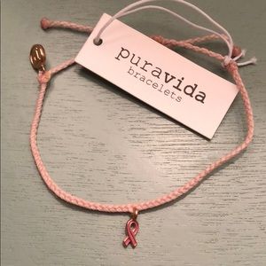 NWT Pura Vida Pink Breast Cancer Bracelet
